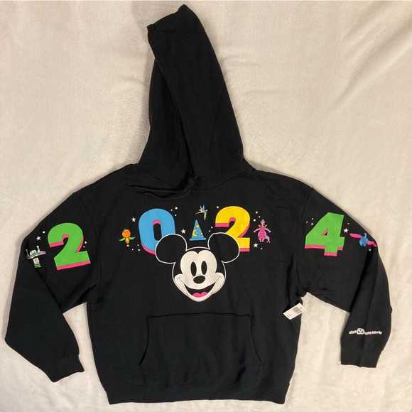 Disney Parks Walt Disney World 2024 Black Hoodie Men's L - Picture 6 of 14